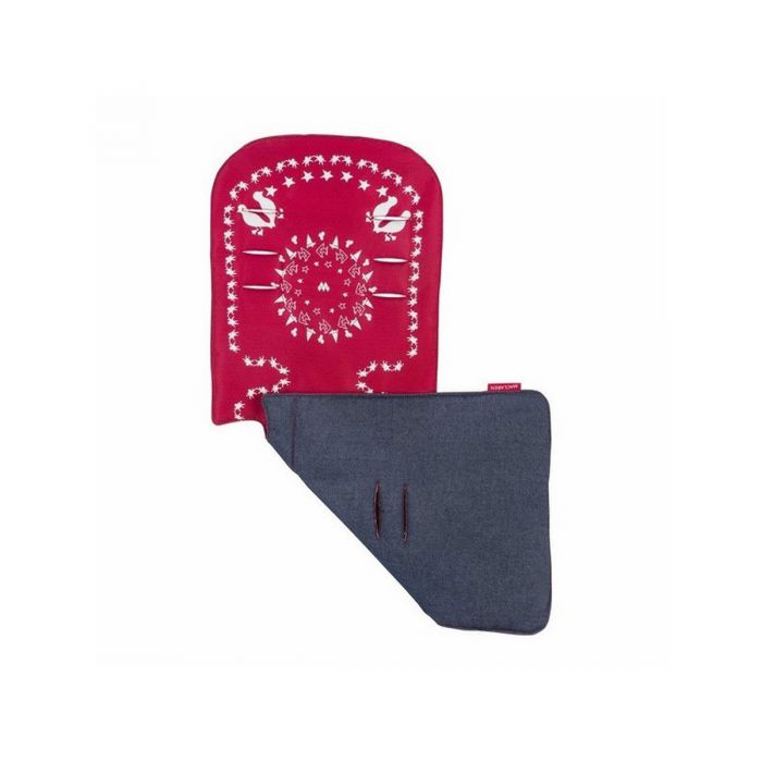 Stroller World Maclaren Reversible Seat Liner Bandana Scarlet