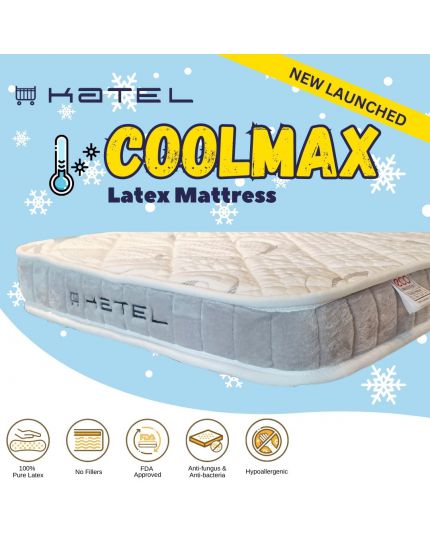 KATEL Cool-Max Latex Babycot Mattress size 70cm x 130 cm