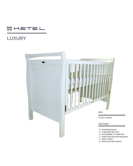 KATEL baby cot - Luxury White