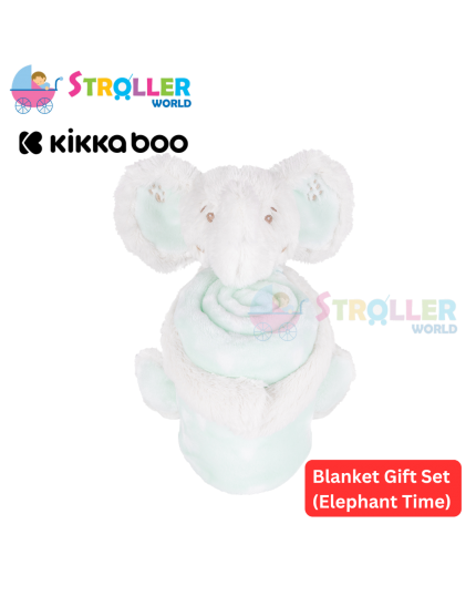 KIKKA BOO BLANKET GIFT SET- ELEPHANT TIME