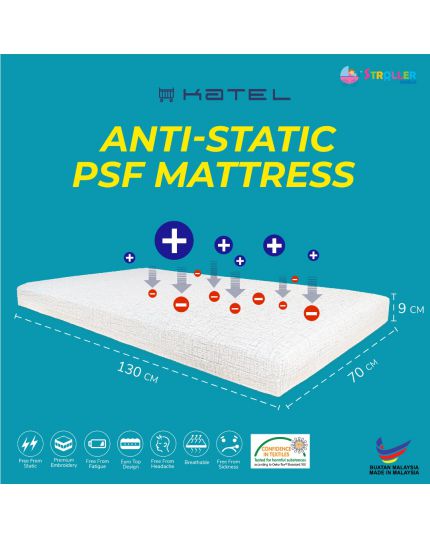 KATEL PSF Anti Static Babycot Mattress size 70cm x 130 cm